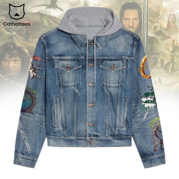 The Lord Of The Rings Design Hooded Denim Jacket