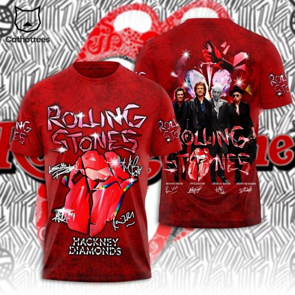 The Rolling Stones Hackney Diamond Signature Red 3D T-Shirt
