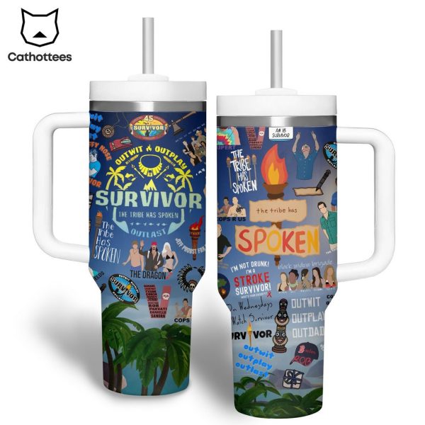 The Tribe Has Spoken Outwit Outplay Outlast Tumbler With Handle And Straw