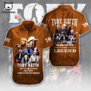 Toby Keith Dont Let Old Man In 1961-2024 Thank You For The Memories Hawaiian Shirt