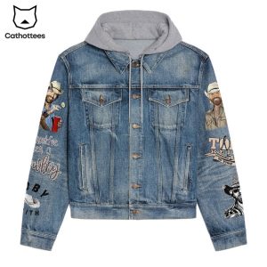 Toby Keith Hate Me If You Want It Love Me It You Can Hooded Denim Jacket