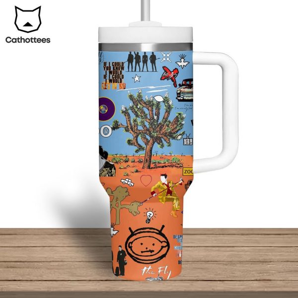 U2 The Unforgettable Fire Tumbler With Handle And Straw