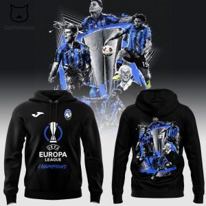 Uefa Europa League Champions Atalanta B.C Special Black Hoodie