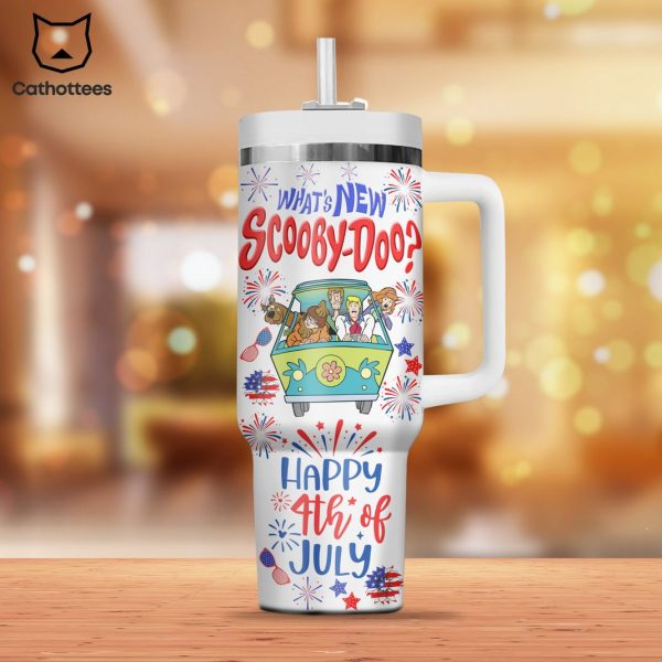 What New Scooby-Doo Happy 4th Of July Tumbler With Handle And Straw
