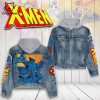 X-men Cyclops Design Hooded Denim Jacket