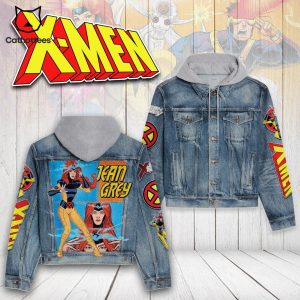 X-men Jean Grey Design Hooded Denim Jacket