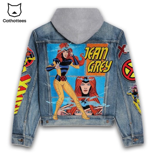 X-men Jean Grey Design Hooded Denim Jacket