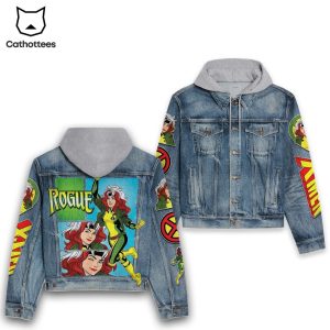 X-men Rogue Design Hooded Denim Jacket