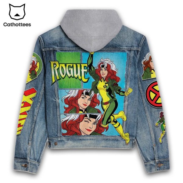 X-men Rogue Design Hooded Denim Jacket