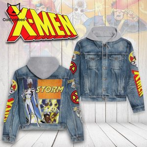 X-men Storm Design Hooded Denim Jacket