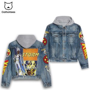 X-men Storm Design Hooded Denim Jacket