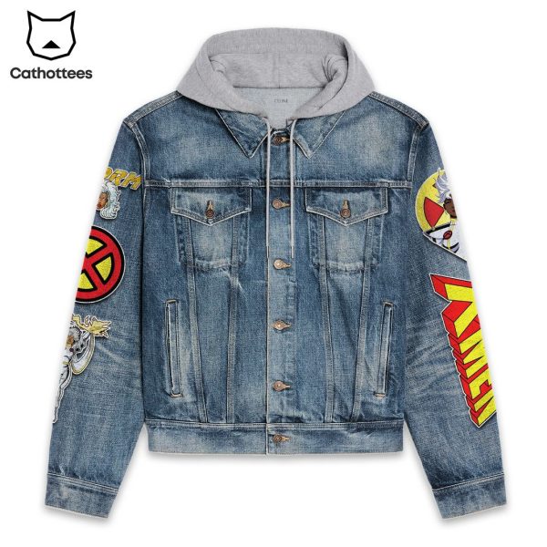 X-men Storm Design Hooded Denim Jacket