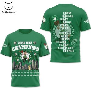 2024 NBA Champions Boston Celtics 3D T-Shirt – Green