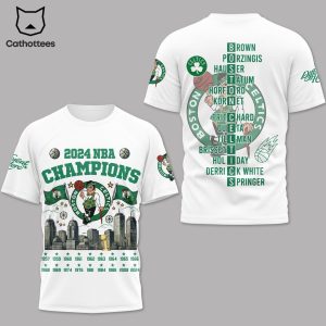 2024 NBA Champions Boston Celtics 3D T-Shirt – White