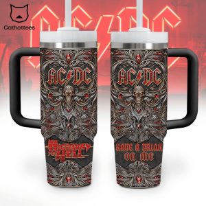 Ac Dc Have A Drink On Me Tumbler With Handle And Straw