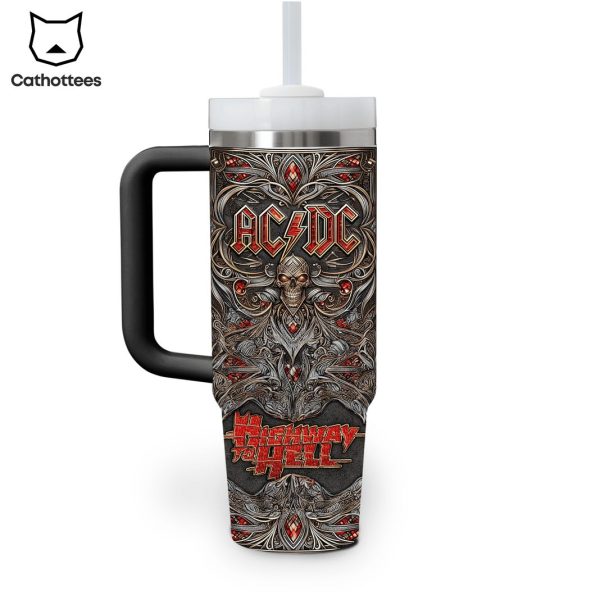 Ac Dc Have A Drink On Me Tumbler With Handle And Straw