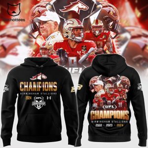 Birmingham Stallions Back To Back To Back UFL Champions 2024 Hoodie