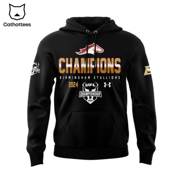 Birmingham Stallions Back To Back To Back UFL Champions 2024 Hoodie