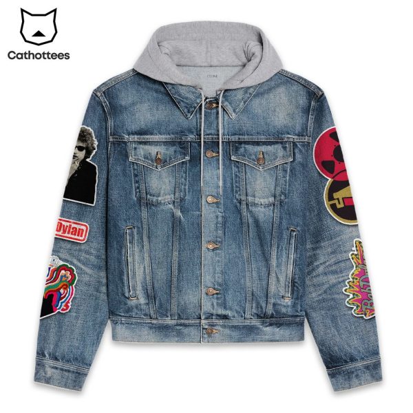 Bob Dylan Design Hooded Denim Jacket