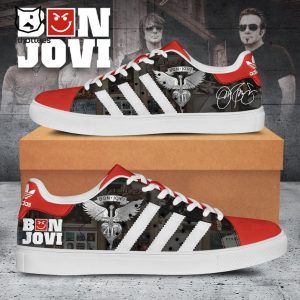 Bon Jovi Signature Design Stan Smith Shoes – White