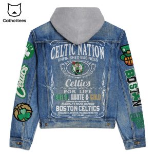 Boston Celtics Unfinished Business Hooded Denim Jacket