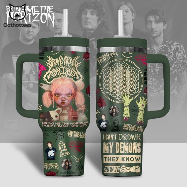 Bring Me The Horizon Tumbler With Handle And Straw