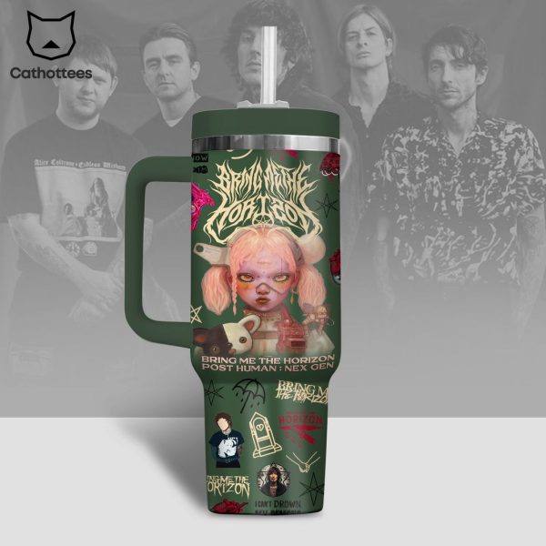 Bring Me The Horizon Tumbler With Handle And Straw