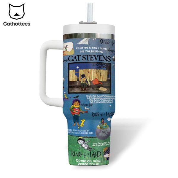 Cat Stevens – King Of A Land Tumbler With Handle And Straw