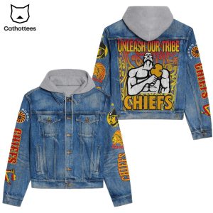 Chiefs – Unleash Our Tribe Hooded Denim Jacket
