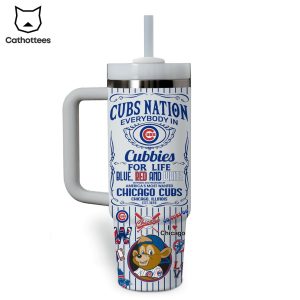 Cubs Nation Everybody In Cubbies Gor Life Chicago Cubs Tumbler With Handle And Straw