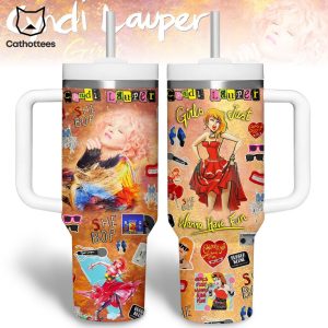 Cyndi Lauper – Girls Just Want To Have Fun Tumbler With Handle And Straw