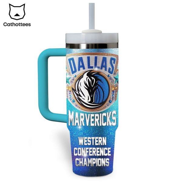 Dallas Mavericks Western Conference Champions Tumbler With Handle And Straw