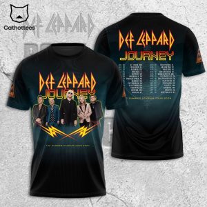 Def Leppard The Summer Stadium Tour 2024 Design 3D T-Shirt