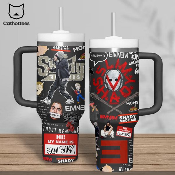 Eminem – Shady Made Me Design Tumbler With Handle And Straw