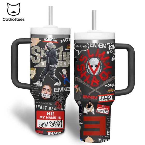 Eminem – Shady Made Me Design Tumbler With Handle And Straw