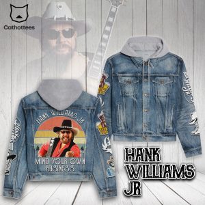 Hank Williams Jr – Mind Your Own Business Hooded Denim Jacket