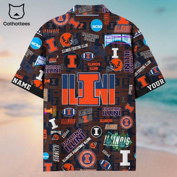 Illinois Fighting Illini Aloha Summer Hawaiian Shirt