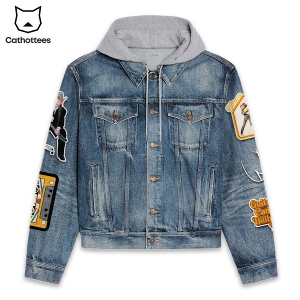 Just A Girl Who Loves Dwight Yoakam Hooded Denim Jacket