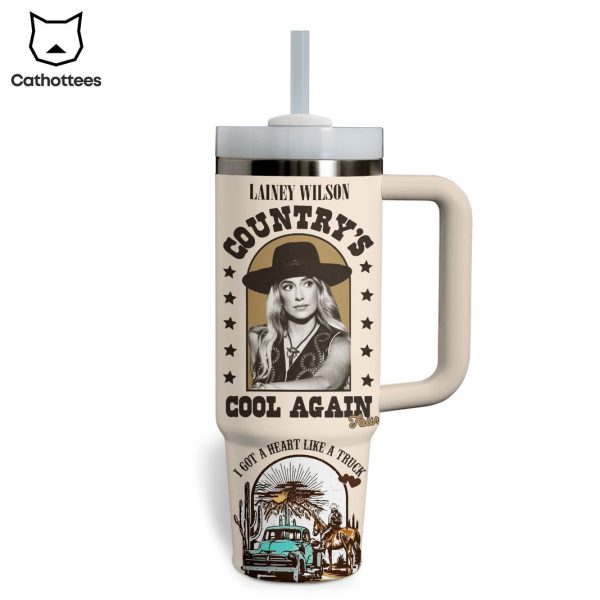 Lainey Wilson Countrys Cool Again Tumbler With Handle And Straw