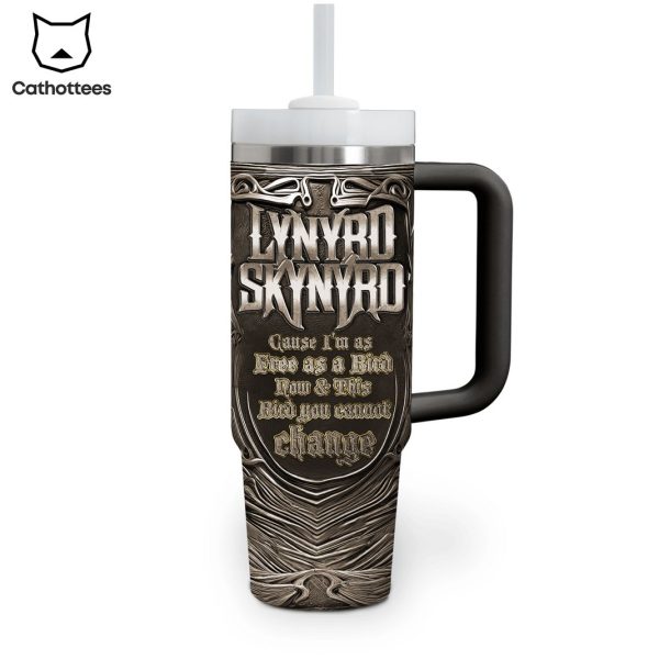 Lynyrd Skynyrd Free Bird Lyrics Tumbler With Handle And Straw