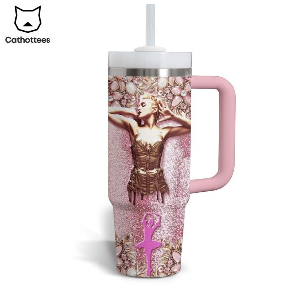 Madonna Four Decades The Celebration Tour Tumbler With Handle And Straw