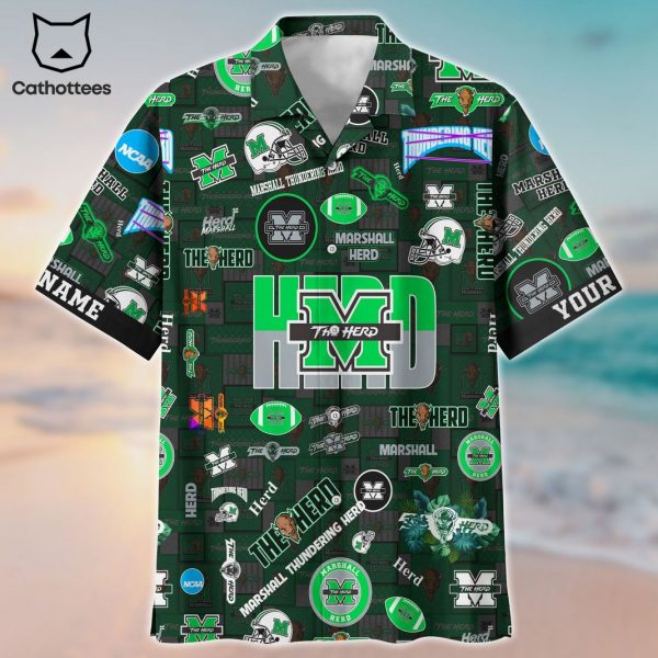 Marshall Thundering Herd Aloha Summer Hawaiian Shirt