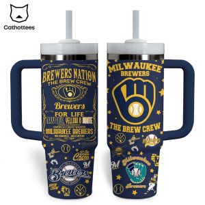 Milwaukee Brewers – The Brew Crew Tumbler With Handle And Straw