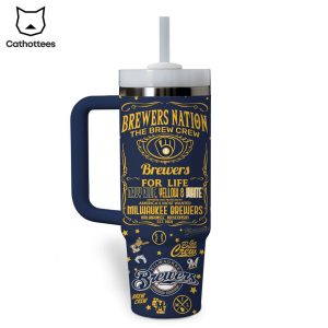 Milwaukee Brewers – The Brew Crew Tumbler With Handle And Straw