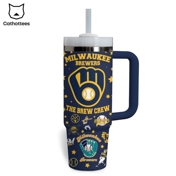 Milwaukee Brewers – The Brew Crew Tumbler With Handle And Straw