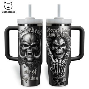 Motorhead Ace Of Spades Tumbler With Handle And Straw