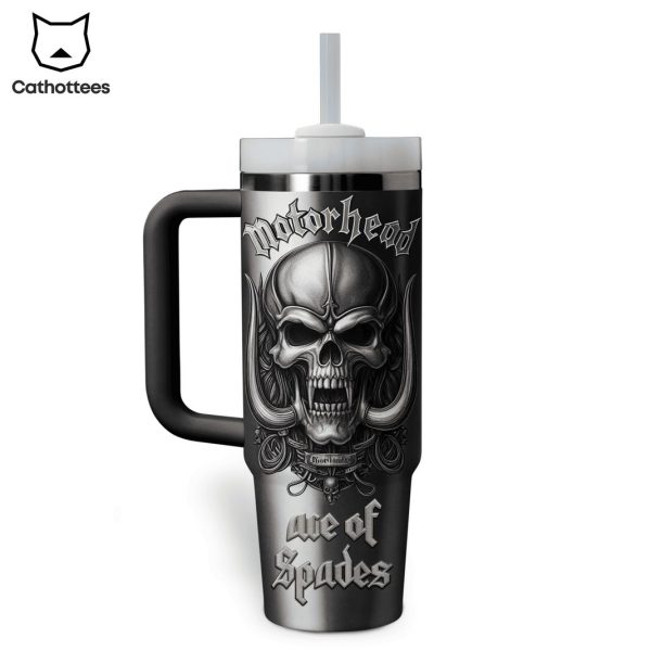 Motorhead Ace Of Spades Tumbler With Handle And Straw