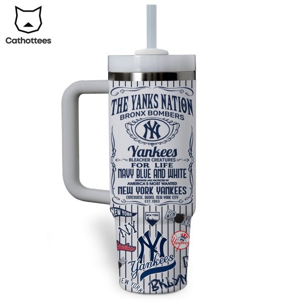 New York Yankees Blecher Creatures Tumbler With Handle And Straw