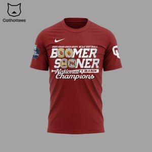 Oklahoma Sooners Four-Peat NCAA Softball Womens College World Series Champions 3D T-Shirt