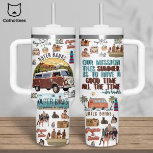 Outer Banks – Pogues Vs Kooks Tumbler With Handle And Straw